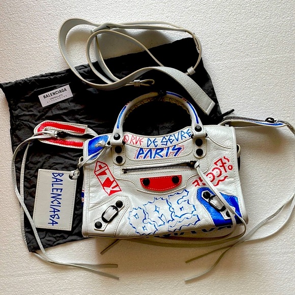 Balenciaga Handbags - Brand new Balenciaga graffiti mini city bag